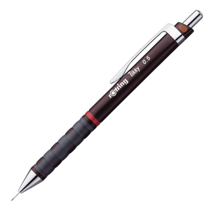 Rotring أقلام رصاص ميكانيكية روتراينغ تيكي، HB 0.5 مم، براميل بورجوندي، 12 قطعة - Image 2